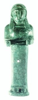 Bronze figurine of Athena Ergane receiving a dedicated peplos (now missing), found during the Scavi Stoop 1963-69 in the Athenaion on the Timpone della Motta, height 9.7 cm; 550-525BC, National Archaeological Museum, Sibari. Bronze figurine of Athena Ergane receiving a dedicated peplos (now missing), found during the Scavi Stoop 1963-69 in the Athenaion on the Timpone della Motta, height 9.7 cm; 550-525BC, National Archaeological Museum, Sibari.